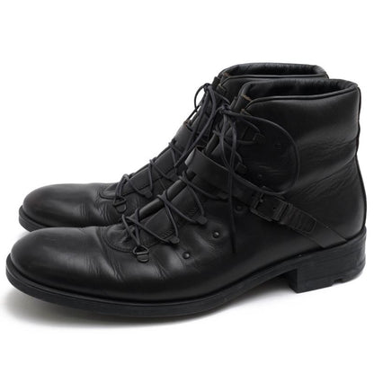Gucci Work Boots Shoes Men Leather Genuine Black 101744 Stivaletto Suo Gomma