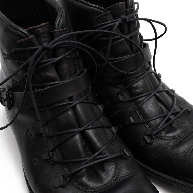 Gucci Work Boots Shoes Men Leather Genuine Black 101744 Stivaletto Suo Gomma