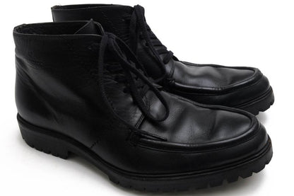 Gucci Work Boots Shoes Men Leather Genuine Black 114462 Lug Sole Mackay Method