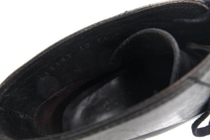 Gucci Work Boots Shoes Men Leather Genuine Black 114462 Lug Sole Mackay Method