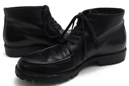 Gucci Work Boots Shoes Men Leather Genuine Black 114462 Lug Sole Mackay Method