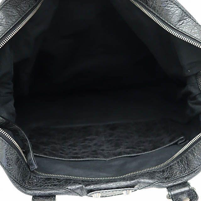 Balenciaga Classic Square Leather Tote Hand Bag 272403 Black 