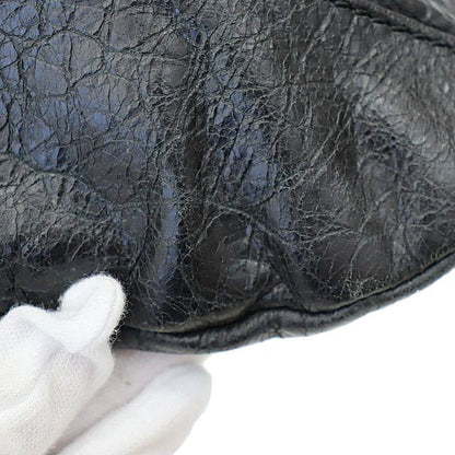 Balenciaga Classic Square Leather Tote Hand Bag 272403 Black 