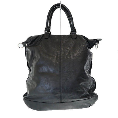 Balenciaga Classic Square Leather Tote Hand Bag 272403 Black 