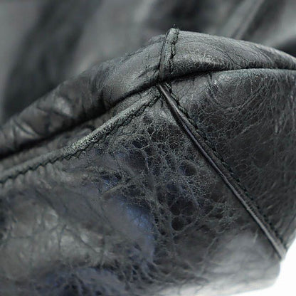 Balenciaga Classic Square Leather Tote Hand Bag 272403 Black 