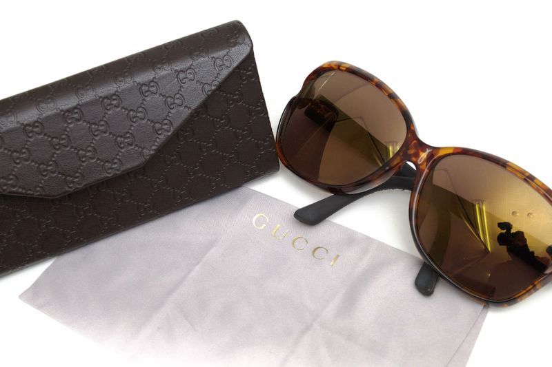 Gucci / Gucci Sunglass Es Glasses Men's Plastic Brown Gg3730 F S Butterfly Shape