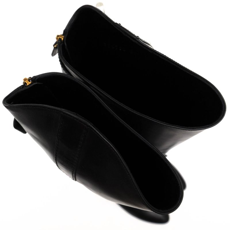 Gucci Long Boots Shoes Women Leather Genuine Black 304702 Elizabeth High Heel