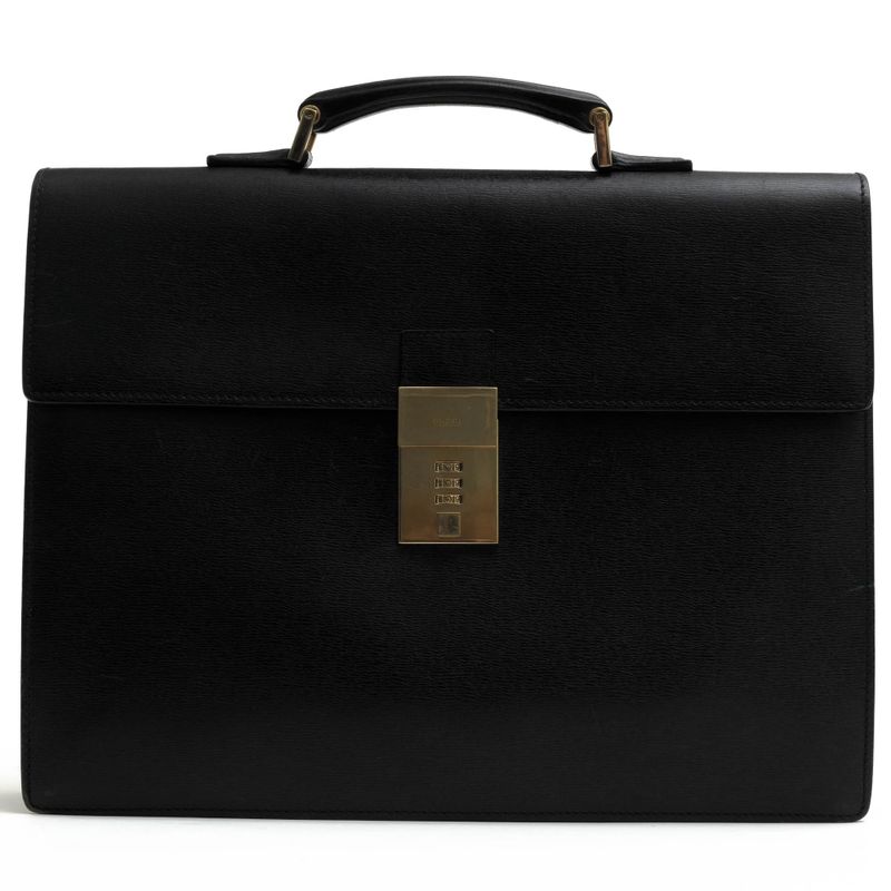 Gucci Bags Briefcase Business Bag Business Men Leather Genuine Black 34044