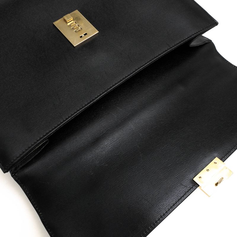 Gucci Bags Briefcase Business Bag Business Men Leather Genuine Black 34044