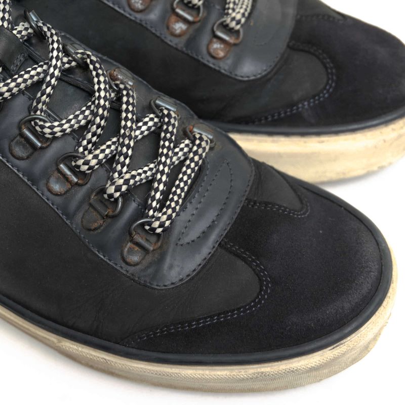 Louis Vuitton Shoes Sneakers Shoes High Cut Men's Leather Genuine Black