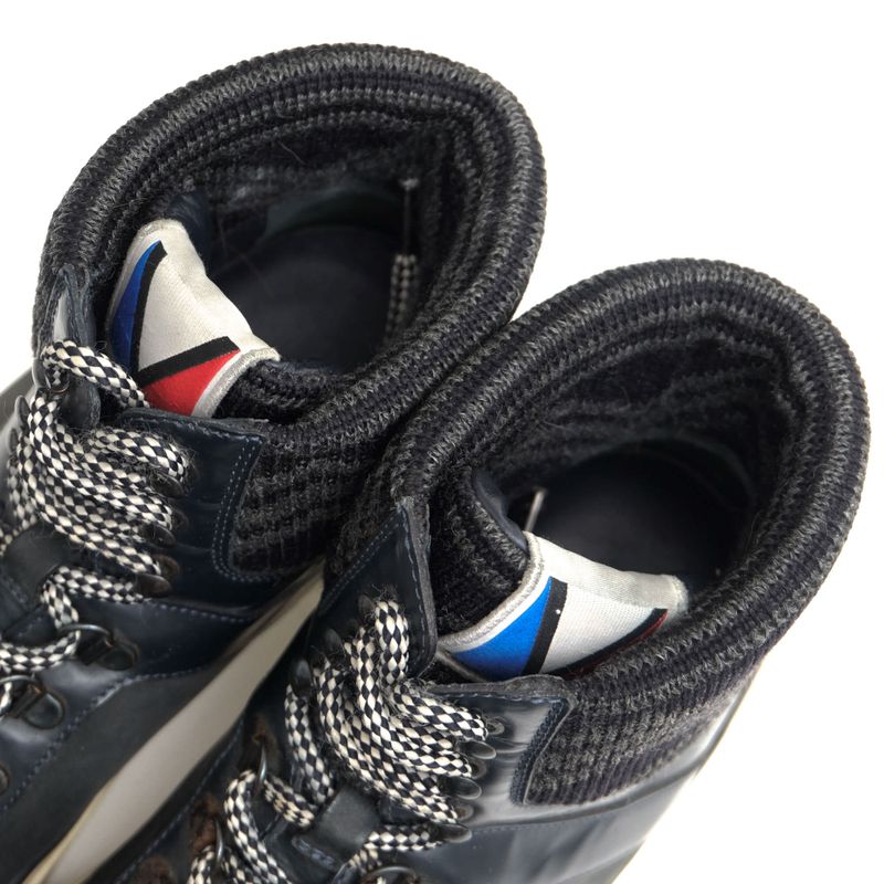 Louis Vuitton Shoes Sneakers Shoes High Cut Men's Leather Genuine Black