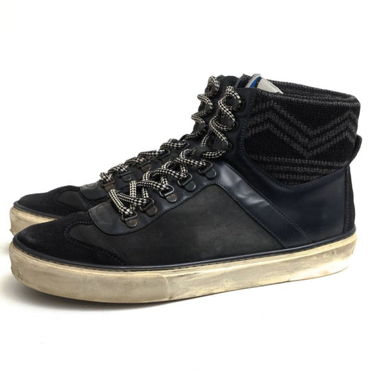 Louis Vuitton Shoes Sneakers Shoes High Cut Men's Leather Genuine Black