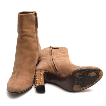 Gucci/Gucci Mid Length Boots Shoes Women Suede Leather Genuine Brown 297200