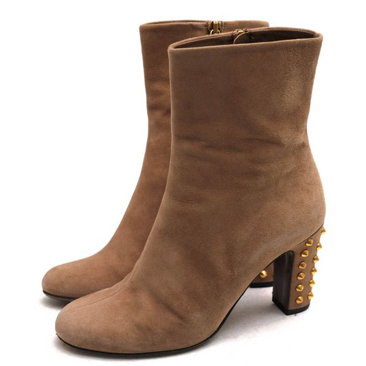 Gucci/Gucci Mid Length Boots Shoes Women Suede Leather Genuine Brown 297200
