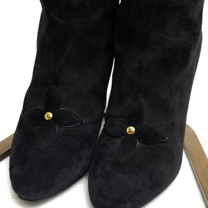 Vuitton/Louis Vuitton Long Boots Shoes Women Suede Leather Genuine Black