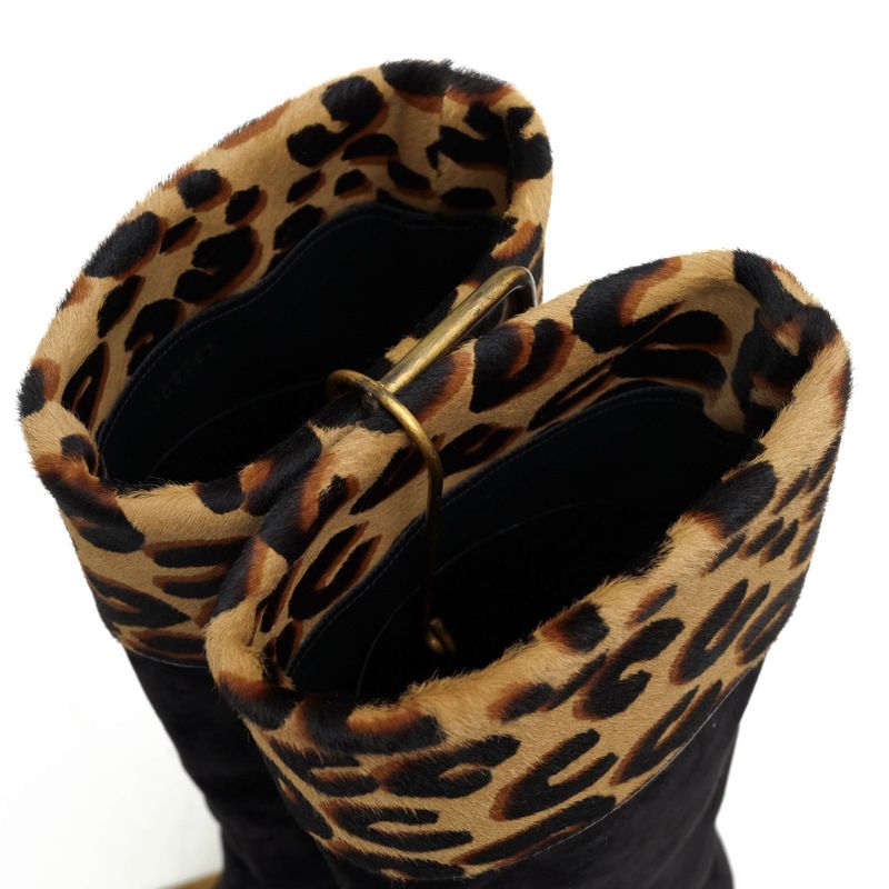 Vuitton/Louis Vuitton Long Boots Shoes Women Suede Leather Genuine Black