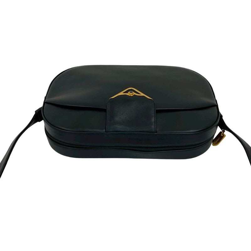 Cartier Vintage Sapphire Line Leather Shoulder Bag Pochette