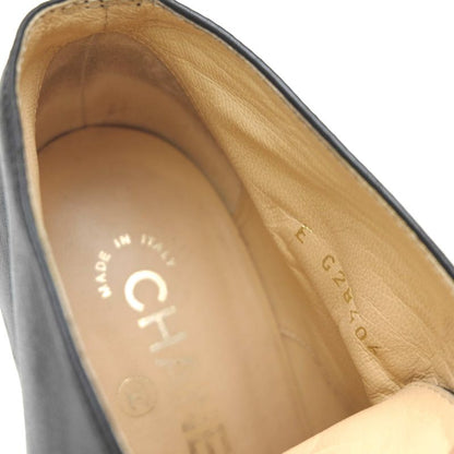 Chanel Booties Short Boots Shoes Women Leather Genuine Black G28406 Coco Mark