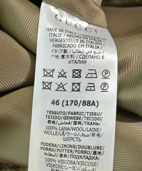 Gucci Stainless Steel Stainless Steel Collar Coat For Men