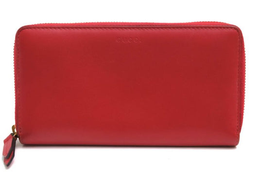 Gucci Long Wallet Women Leather Genuine Leather Red 410102 with Coin Purse