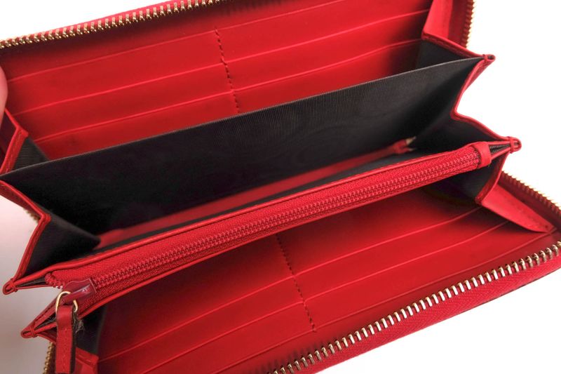 Gucci Long Wallet Women Leather Genuine Leather Red 410102 with Coin Purse