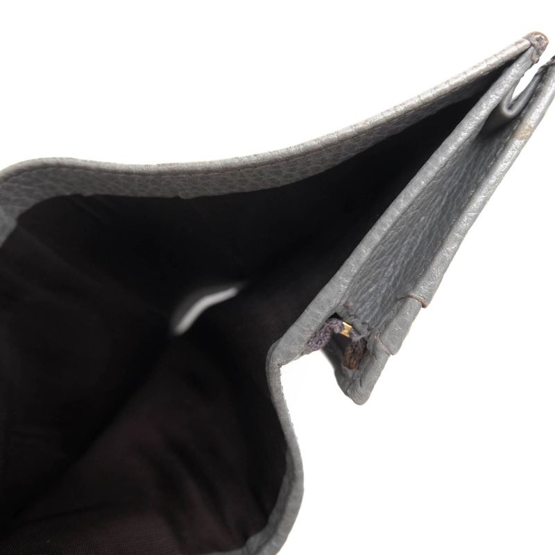 Gucci Wallet Ladies Women Leather Genuine Gray 456126 Leather Card Case Wallet