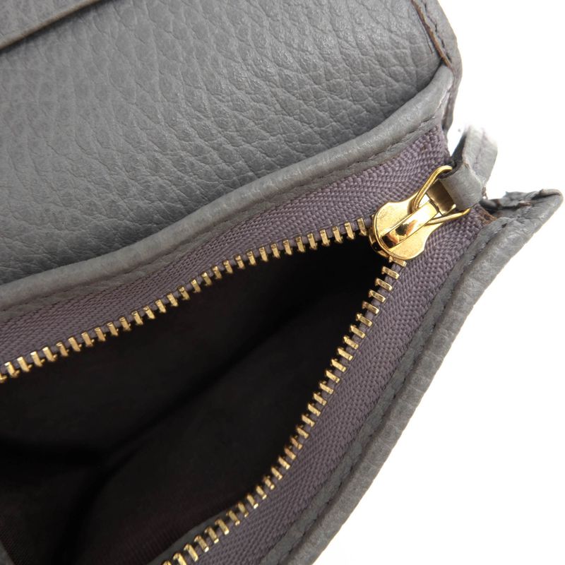 Gucci Wallet Ladies Women Leather Genuine Gray 456126 Leather Card Case Wallet