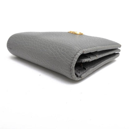 Gucci Wallet Ladies Women Leather Genuine Gray 456126 Leather Card Case Wallet