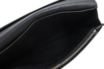 Louis Vuitton Long Wallet Men Leather Genuine Leather Black M58802 Portefeuille