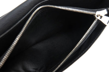 Louis Vuitton Long Wallet Men Leather Genuine Leather Black M58802 Portefeuille