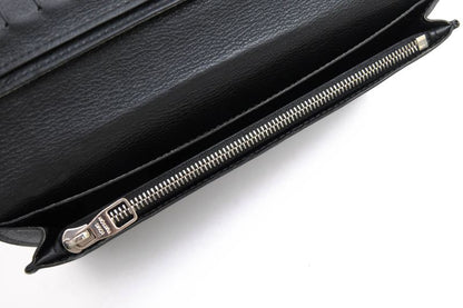 Louis Vuitton Long Wallet Men Leather Genuine Leather Black M58802 Portefeuille