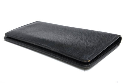 Louis Vuitton Long Wallet Men Leather Genuine Leather Black M58802 Portefeuille