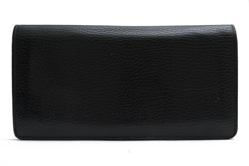 Louis Vuitton Long Wallet Men Leather Genuine Leather Black M58802 Portefeuille