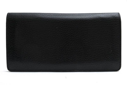 Louis Vuitton Long Wallet Men Leather Genuine Leather Black M58802 Portefeuille