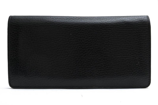 Louis Vuitton Long Wallet Men Leather Genuine Leather Black M58802 Portefeuille