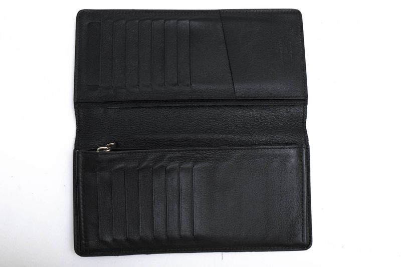Louis Vuitton Long Wallet Men Leather Genuine Leather Black M58802 Portefeuille