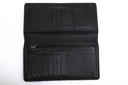 Louis Vuitton Long Wallet Men Leather Genuine Leather Black M58802 Portefeuille
