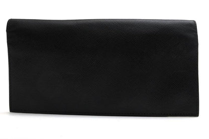 Prada Long Wallet Men Leather Genuine Black 2mv836saff with Coin Purse Bifold