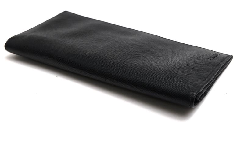 Prada Long Wallet Men Leather Genuine Black 2mv836saff with Coin Purse Bifold