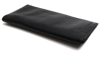 Prada Long Wallet Men Leather Genuine Black 2mv836saff with Coin Purse Bifold