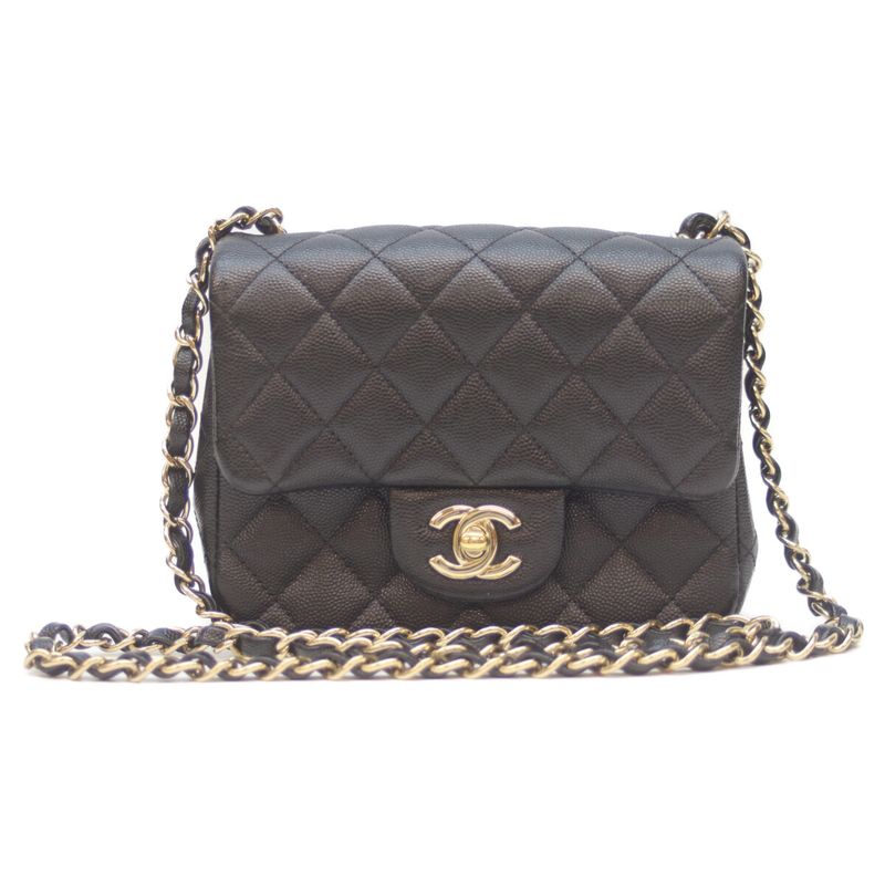 Chanel A35200 No 24 Black Caviar Ghardware Mini Matelasse 17
