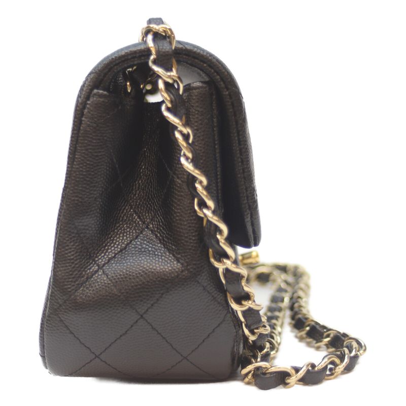 Chanel A35200 No 24 Black Caviar Ghardware Mini Matelasse 17