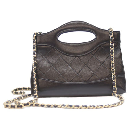 Chanel 25AW Ap3656 Black Shiny Lamb Ghardware Chanel 31 Nano Mini Shoulder