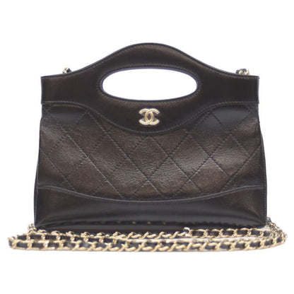 Chanel 25AW Ap3656 Black Shiny Lamb Ghardware Chanel 31 Nano Mini Shoulder