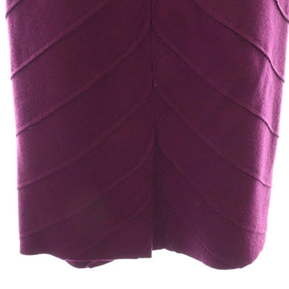 Fendi Scalloped Dress Sleeveless Mimolé Long Wool 42 Purple NR - OS