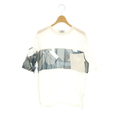 Hermes Printed Pocket T-shirt Cut And Sleeve XS White HK - OS
