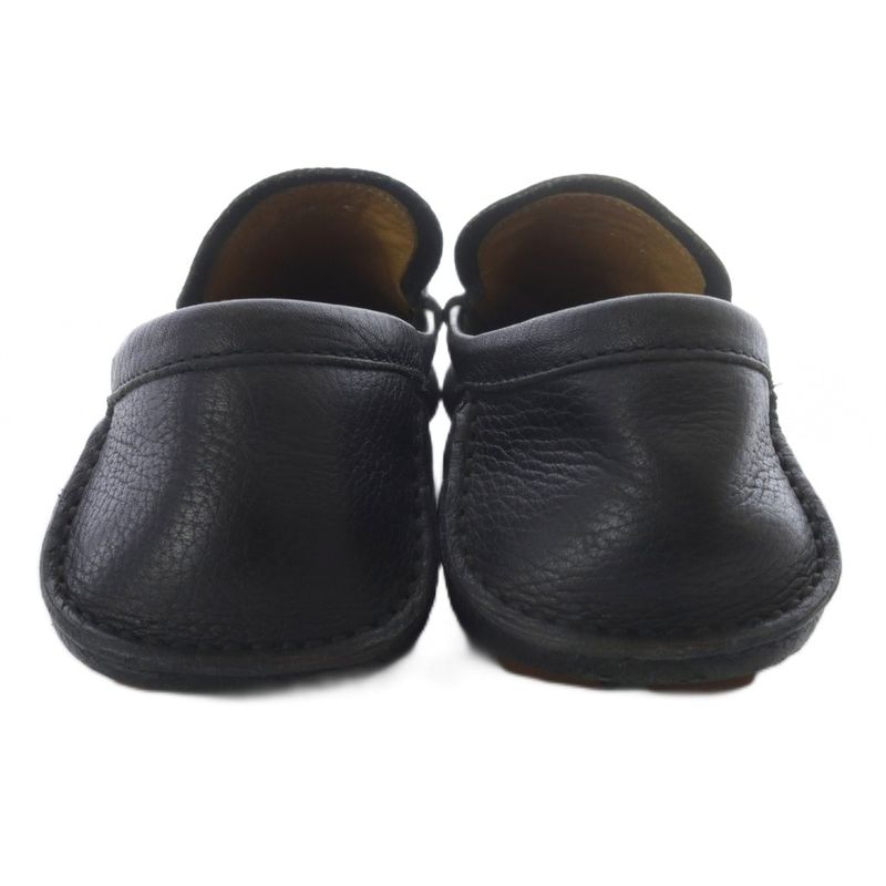 Gucci Bamboo Leather Loafers Square Toe 7 26cm (10.24in) Black