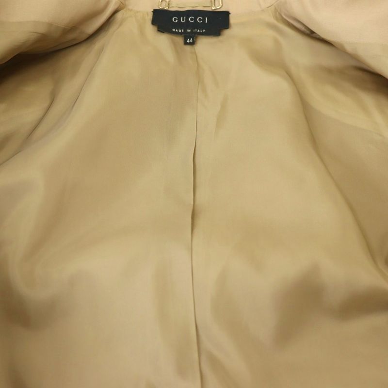 Gucci Short Trench Coat Fully Lined 44 Beige CX - OS