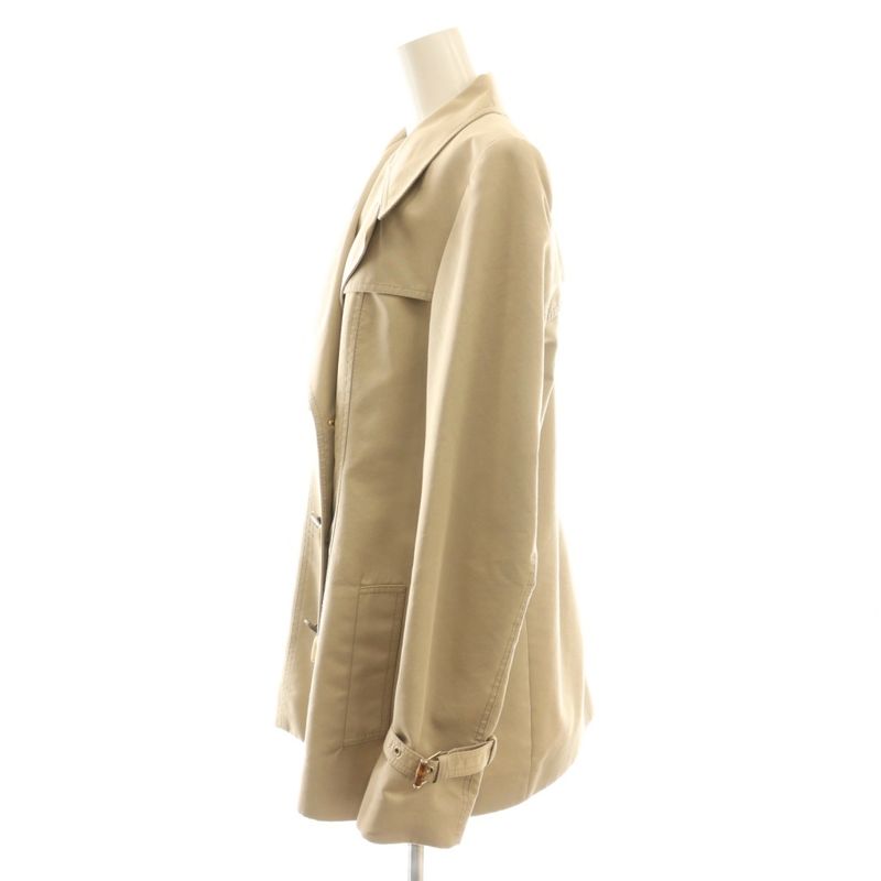 Gucci Short Trench Coat Fully Lined 44 Beige CX - OS