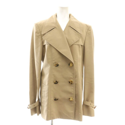 Gucci Short Trench Coat Fully Lined 44 Beige CX - OS
